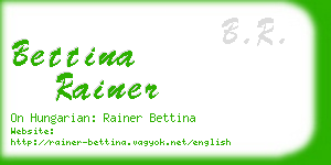 bettina rainer business card